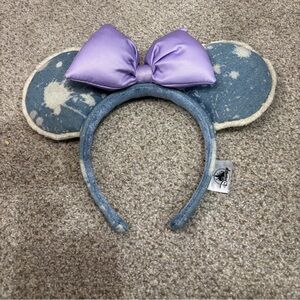 Disney Parks Ears Headband - DISTRESSED BLUE DENIM Bleached Minnie Ears